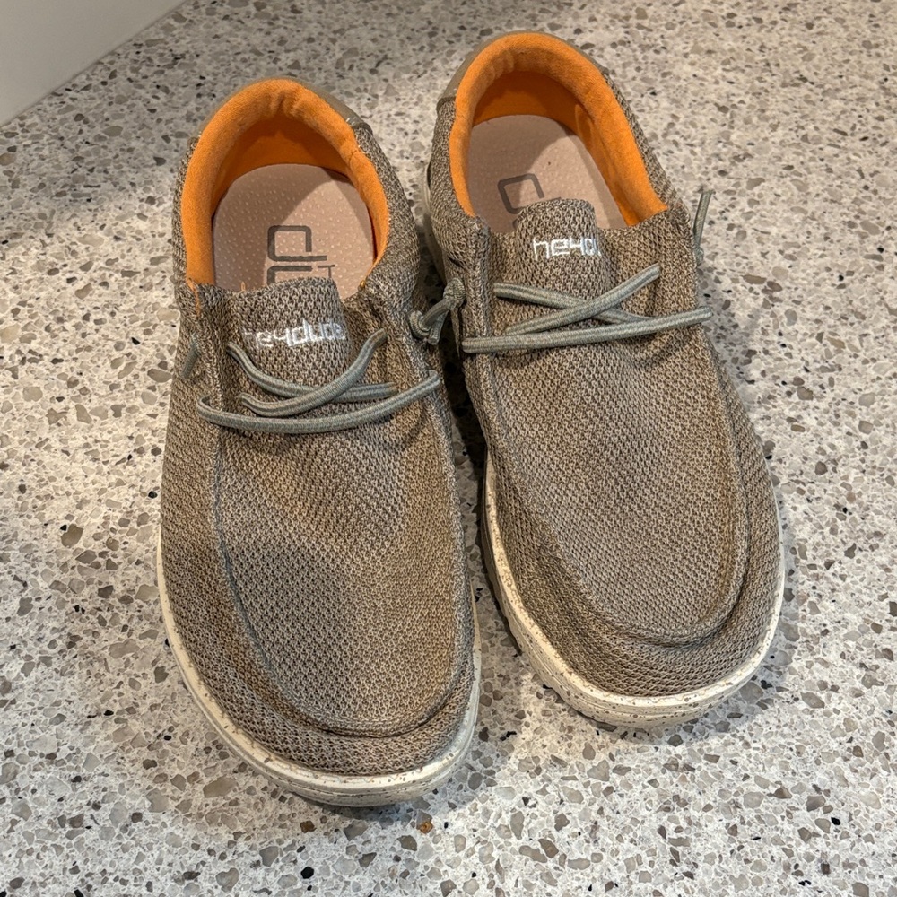 Hey Dude Wally Youth Loafers - Brown and Orange